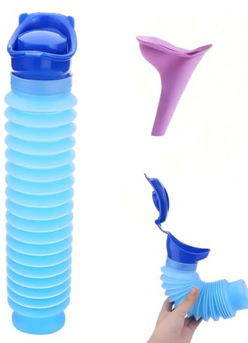 Urinoir d'urgence pour homme - Rétractable - Portable - Unisexe - Pour le camping, les voyages, les embouteillages et les files d'attente