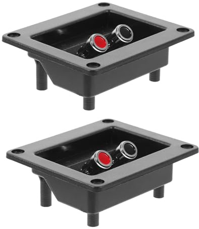 Connettori Terminali Altoparlanti per Subwoofer, 2 Pezzi, Abs e Lega | Installazione Semplice, Sgancio Rapido, per Impianti Audio e Casse Subwoofer Fai da Te, Nero