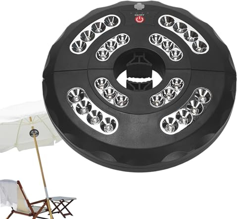 Luci per Ombrellone da Esterno, Lampada ricaricabile per ombrellone da patio - Lampada daLED in ABS, dispositivo di illuminazione esterna impermeabile con controllo della luminosità in 3 modalità