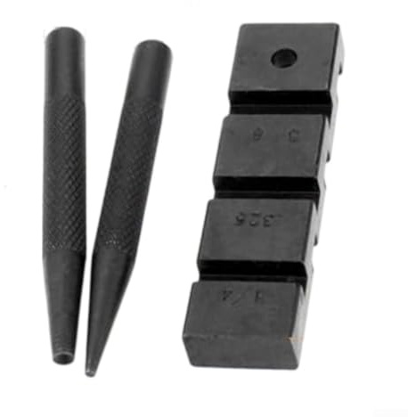 Hasaller Chainsaw Chain Breaker Tool 3PCS Carbon Steel Riveter Kit for 1/4 3/8LP 325 404 Pitches Quick Repair Garden Maintenance Portable Pocket Size