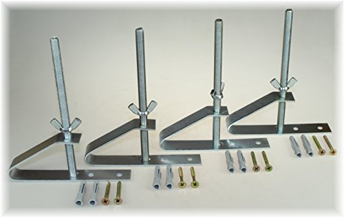 BayWorld 4 x Autoreifen Wandhalterung Reifenhalter Edelstahl V2A
