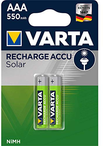 VARTA NiMH Akku ´Rechargeable Accu Solar´, Micro (AAA/HR03), Inhalt: 2 (Neu)
