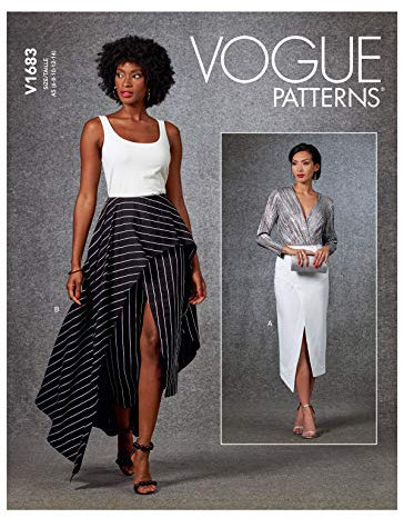 Vogue Pattern V1683E5 Damenrock (44-46-48), Papier, verschieden, E5 (14-16-18-20-22)