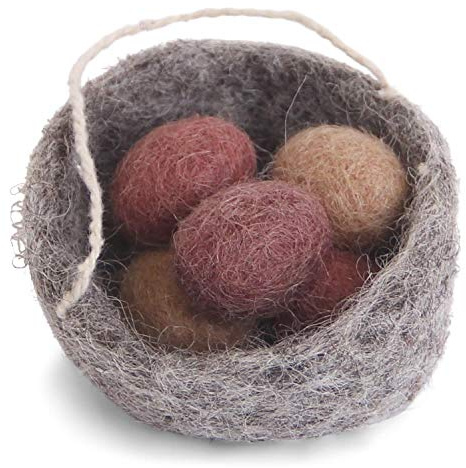 Én Gry & Sif Anhänger Filz-Osternest, Farbe:Rose