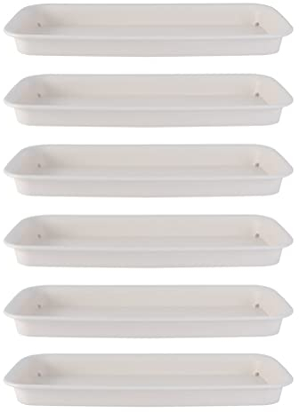 Cabilock 6 rechteckige Blumentopf-Tabletts für Blumentöpfe, Blumentöpfe, Paletten für drinnen und draußen.