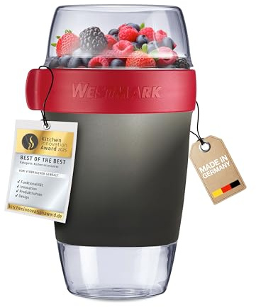Westmark Lunchpot – praktischer Becher to go, ideal für Essen wie Müsli, Porridge, Suppe und Salat, Mikrowellen- und Tiefkühler-geeignet – 1150 ml, BPA-frei