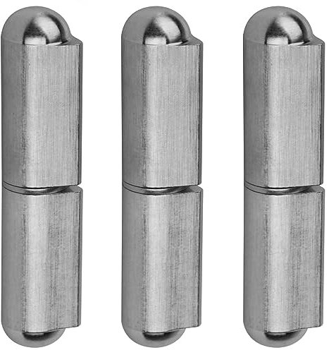 Lot de 3 charnières à souder en acier inoxydable 304 de 15,2 cm, charnières de portail amovibles robustes pour rampe de remorque de porte battante, diamètre 1,27 cm