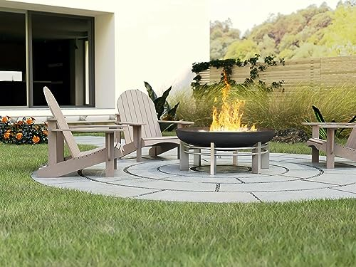 Svenskav Braciere Jura, 79 cm, per giardino e terrazza (acciaio inox, Super XXL), design braciere rotondo per braciere da esterni, ciotola ignifuga, grande adatta per grigliate, barbecue, falò
