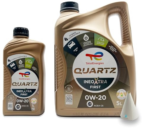 6 L Total Quartz Ineo Xtra First 0W-20 | kompatibel mit Opel/Vauxhall OV 040 1547 - A20 | PSA B71 2010 | 6 Liter | Motoröl | Motorenöl | mit Trichter | weitere Empfehlungen siehe Artikelbeschreibung