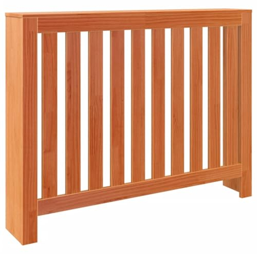 vidaXL Cubierta radiador Madera Maciza Pino marrón Cera 108,5x19x84 cm