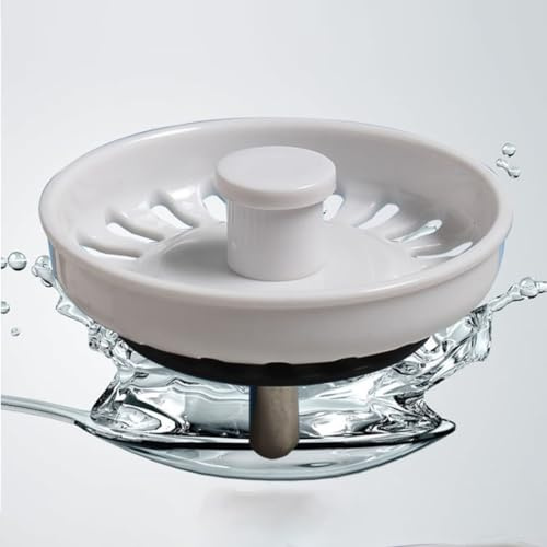 Bonde d'évier de cuisine, passoire et bouchon pour panier de courses | Bouchon de bonde (diamètre : 74 mm) (1 pièce)