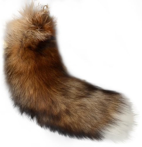 Fox Tail Keychain, Fuchsschwanz 15,75 -Zoll Tier Schwanz zotteligen Kunstfell Schwanz realistische Fuchs Schwanz Schlüsselbund Dekoratives Therian Schwanz für Handtaschen -Rucksack Cosplay, Style3
