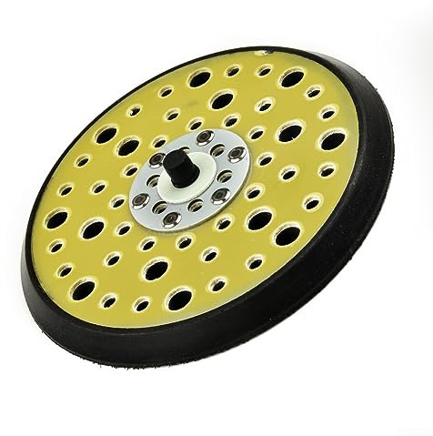 Oniissy Base de lijadora mediana de 150 mm, 54 agujeros y almohadilla para CEROS DEROS, almohadilla de respaldo redonda de gancho y bucle para pulir almohadillas de lijadora orbital aleatoria