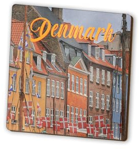 1 x Kopenhagen quadratischer Magnet – Dänemark dänische Stadt Reise Urlaub Kühlschrank Magnet Reise Urlaub Familie Freund Frauen Männer #82332
