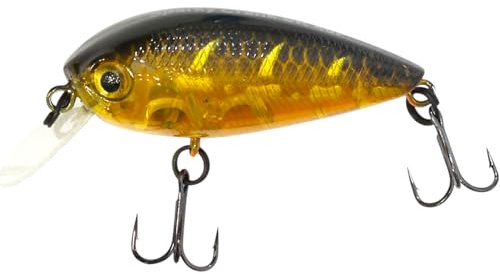 SEABUZZ Wobbler Sparky Crank 3,3g 4cm Flachläufer 0,5-0,7m - Hecht Zander Forelle Barsch Wels Angelköder - 2 Drillingshaken - Raubfisch Angeln Köder - Kunstköder - Forellenköder - Fishing Lures (703)