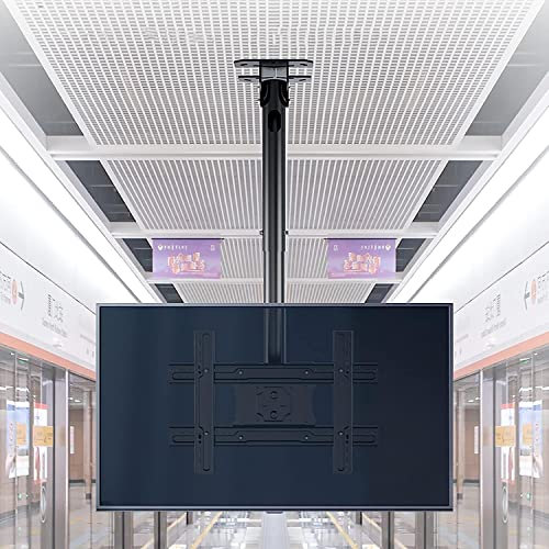 Soporte de techo para televisores de pantalla plana de 32 a 75 pulgadas, altura ajustable, telescópico, inclinación y giro, máximo 132 libras, capacidad de peso, soporte multifunción para TV