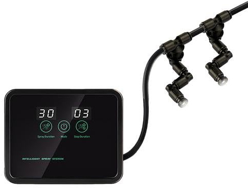 Reptile Mister With Timer - Rainforest Terrarium Timed Fogging System Reptile Intelligent Humidification Spray Kit - 360°Adjustable Misting System For Terrariums - Intelligent Reptile Misting System
