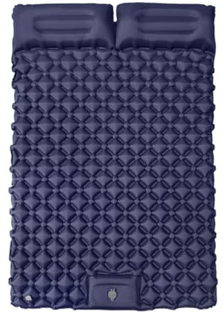 Generisch Double Sleeping Mat, Air Mattress with Integrated Foot Pump, Lightweight and Compact Outdoor Accessories for Camping, Hiking, Trekking, Travel