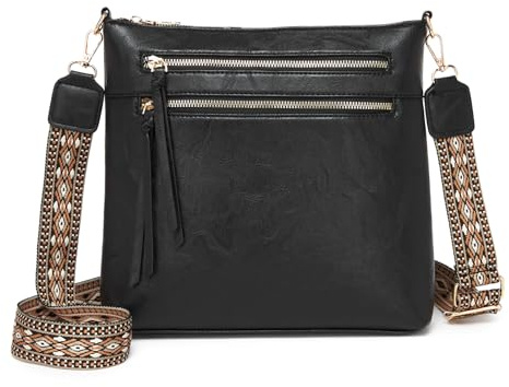 Silver Clover sacs à main pour femmes, sac à bandoulière pour femmes de taille moyenne,sac pochette multi-usage en cuir