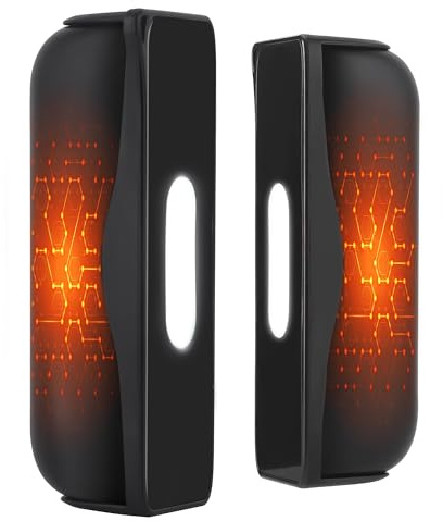 Citybee Handwärmer Elektrisch Taschenwärmer 10000 mAh Magnetisch Teilbar - 2er-Pack Tragbar Handwärmer mit Beleuchtungsfunktion - 3 Stufen Akku Heizung bis zu 55°C - für Outdoor Camping Wandern