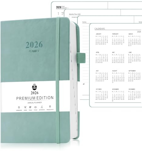 Kalender 2026, Wochenplaner Hardcover,Gloryit Kalender 2026 Buchkalender A5 (22 x 15 x 3 cm),Terminbuch 2026 Buchkalender,Wochenplaner 1 Woche 2 Seiten