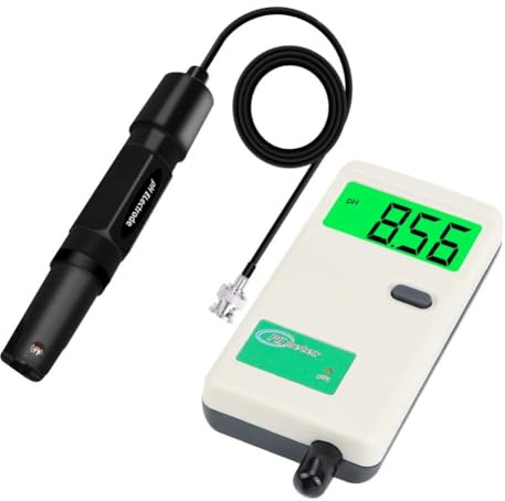Testeur de pH numérique rétroéclairé pour tester l'eau en hydroponie, laboratoires, aquariums et piscines avec électrodes remplaçables pour une meilleure efficacité