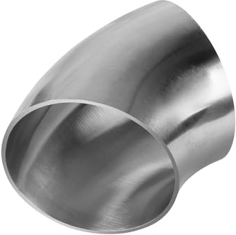 LALAGO Edelstahlrohr 45 Grad 76mm, Edelstahl Bogen, Rohr Auspuff Bogen | Edelstahl Rohrbogen, Stahl SS304 Auspuff Dornbiege Elbow, Bending Pipe, 45° Winkelbiegerohrs (45°, 3 inch)