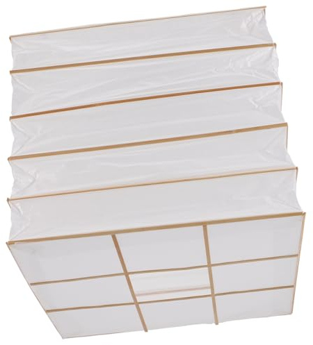 OUNONA Faltbarer Origami Papier Lampenschirm Quadratisch Weiß Dekorativer Lampenüberzug Stabiler Papier Lampenschirm für Deckenleuchten Leicht Tragbar als Geschenk und Raumdeko
