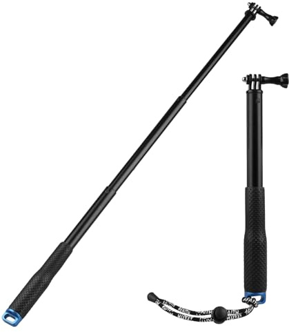 Palo Selfie Sumergible Extensible 92 cm para GoPro Hero 13/12/11/10/9/8/7, dji Osmo Action 5/4/3, Insta360 X4/X3/Ace, Monopod Impermeable de Aluminio Ajustable con Mango Antideslizante