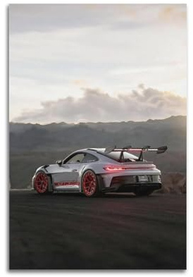 WARL Sportwagen-Poster 992 911 GT3 RS Renn-Supersportwagen, deutsche Luxus-Fahrmaschine, dekoratives Gemälde, Leinwand, Kunstbild, 30 x 45 cm