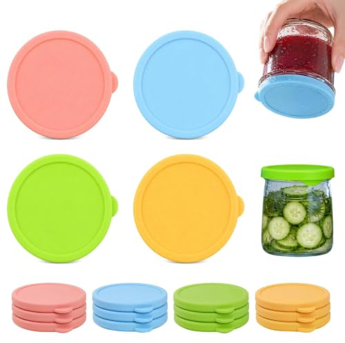 12 Packs Silicone Lids for Dessert Pots