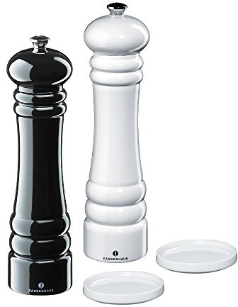 Macina Set Sale & Pepe Berlin 24 cm NERO BIANCO & Sottobicchiere in Porcellana di