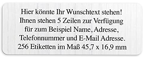Adress-Aufkleber | PERSONALISIERT | 256 Stück | kleine Etiketten mit Wunsch-Text - Fotomotiv Farbe Weisses Holz | für Namen und Adressen