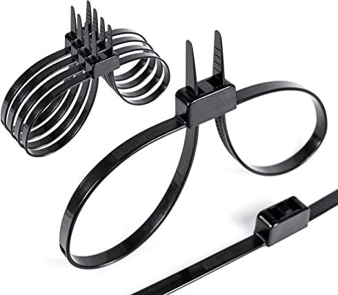 5 Stück PRODEF® Einweghandfessel | Doppel-Plastikhandfessel | 153kg / 1500N Zugfestigkeit