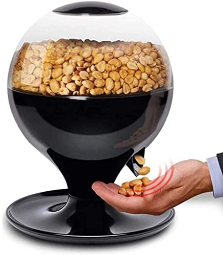 ZQDMYT Cereal Dispenser Countertop Cereal Dispenser，Automatic Candy Snack Dispenser Vintage Oatmeal dispenser Hermetically sealed Household Commercial use Airtight (Color : Black)