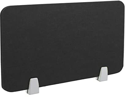 Icegrey Freistehender Filz Akustik Schreibtischteiler, Black, 60x40cm | Akustik Trenn-Wand für Schreibtisch, akustischer Schreibtischteiler Reduzieren Sie Lärm und visuelle Ablenkungen
