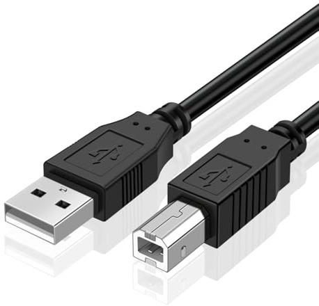 TNP USB A auf USB B Audio MIDI-Kabel Stecker auf Stecker – MIDI auf USB Kabel 2.0 Typ für Computer, Laptop, Projektor, Drucker und Ausrüstung mit USB-MIDI-Kabelschnittstelle (1.5 m)