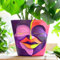 GUGUGO Pot de fleurs abstrait arc-en-ciel de 20,3 cm avec drainage, joli pot de fleurs éclectiques pour plantes d'intérieur et d'extérieur, décoration de chambre colorée et amusante