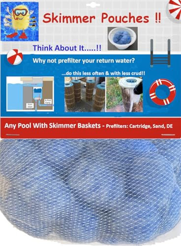 Filter Minion FM2P-Skimmer-Blue Skimmer Pouch Pre Return Water, Le Moyen idéal pour Garder Votre Cartouche ou filtres à Sable Plus Propres, et Moins de désordre, Bleu