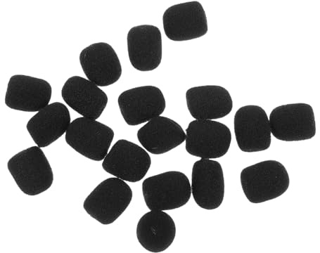 Toyvian Fundas de Esponja para Micrófono Cubiertas de Micrófono para Amplificador Negro 20 Pequeñas y Portátiles Ligeras y Fáciles de Usar en Escenarios