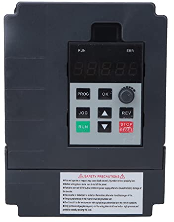 Variateur de Fréquence, Onduleur VFD 12 A monophasé 220 V vers triphasé 220 V pour Contrôle de Vitesse du Moteur de Broche (2,2 kW)