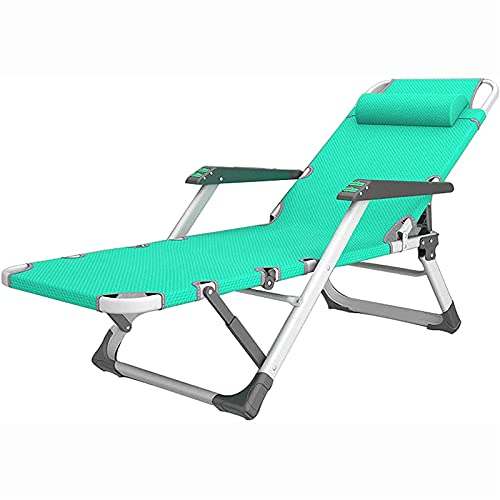 Loungesessel für den Außenbereich, Recliner Klappstuhl, Gartenstuhl für Erwachsene im Freien mit Kissen, Strand, Sonne, Liege