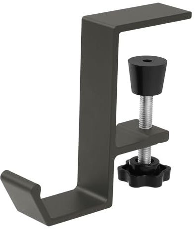 Jeffdad Kopfhörer Ständer, Headset Halterung Mit Doppelhaken Kopfhörerhalter Headphone Stand Schreibtisch Kopfhöreraufhänger Kopfhörer Clip Gaming Headset Halterung Halter (Grau Einlagiger Haken)