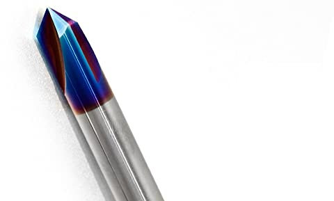 1pc 90° HRC65 Chamfer End Mill Carbide Chamfering Milling Cutter V Router Bit 3-12mm Metal CNC Machine Tools(D8X60LX90R 2Flute)