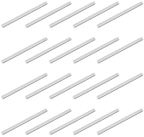 QUARKZMAN 20 Stück M3 x 50mm 304 Edelstahl Zylinderstift, Zylindrische Regalstützstiftstift Parallelstiftbefestiger für mechanische Fertigung, Industrie, Möbelinstallation, Silber