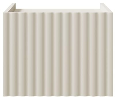 Selsey Wand-Nachttisch Fiorra 37 x 48 x 37 cm - Elegantes Schlafzimmer-Möbel mit Push-to-Open - Laminierte Platte/MDF - Kaschmirfarbe, Abgerundete Fronten - Modernes Design