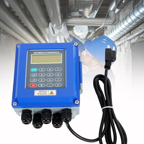 Portable Clamp on Flowmeter,Digital Wall Mounted Ultrasonic Liquid Flowmeter,DN15-6000mm,Liquid Flowmeter with Data Logger,for Industry,Metallurgy,TS-2/DN15-100
