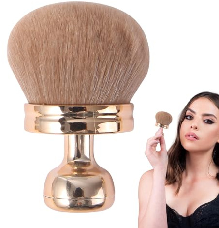 Bronzing Body Brush, Brown Face Brush,3 Inch Full Makeup Body Tan Brush Large - Cosmetics IGNITION COVER Foundation Stream Cream Head Applicator Wide