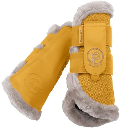 Eskadron Platinum Gamaschen Mesh Fauxfur golden Yellow, Soft Rouge
