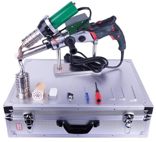 Hot Air Welder Gun for Plastic Welding with Speed Nozzle and Carrying Case